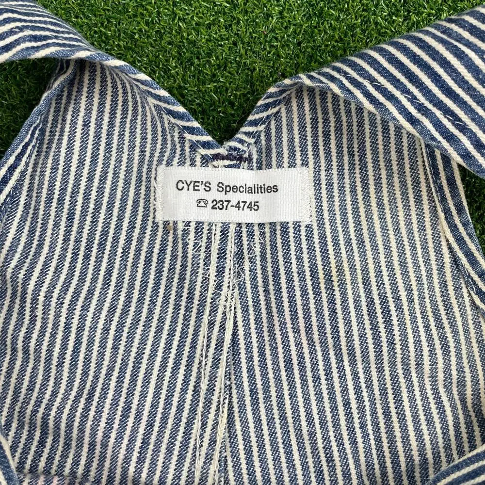 Vintage 90s Y2K OshKoshB'Gosh Custom Redone Pinstripe Girls Overalls Sz 4T
